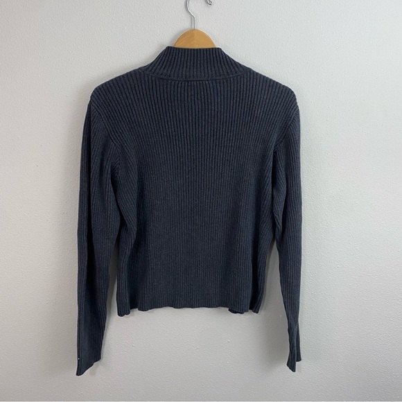 Polo Jeans Ralph Lauren Grey Ribbed‎ High Neck Sweater Women’s Size XL - Picture 4 of 6